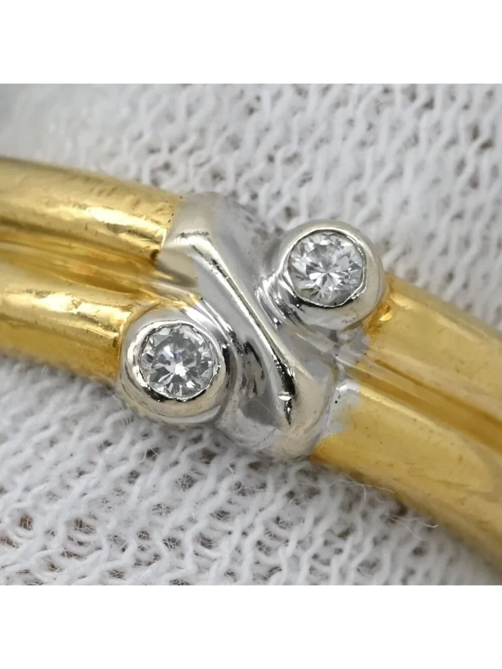 Tiffany & Co Ring Signature Diamond Yellow Gold White T& 18k YG WG